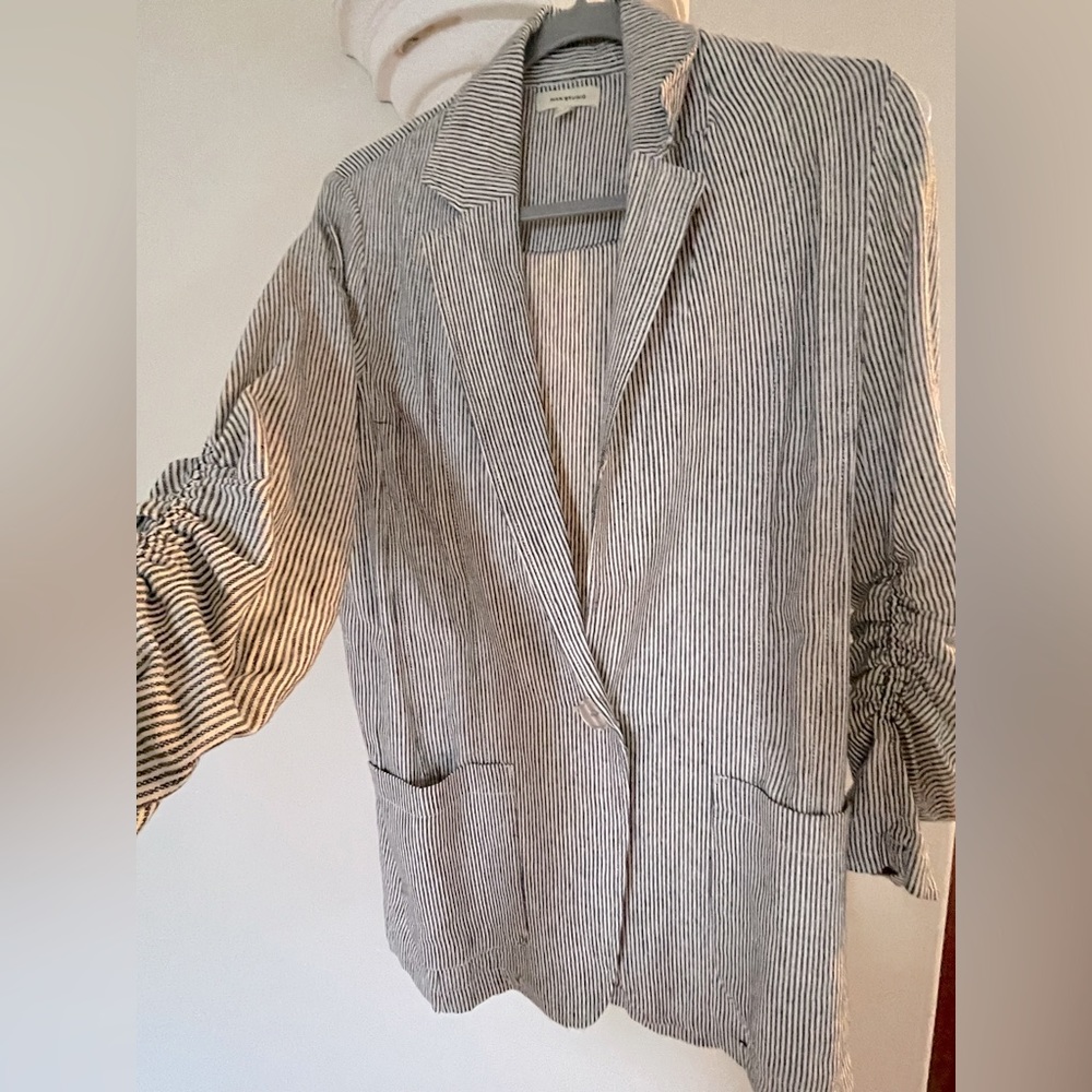 Blazer: Linen, cotton and rayon blend